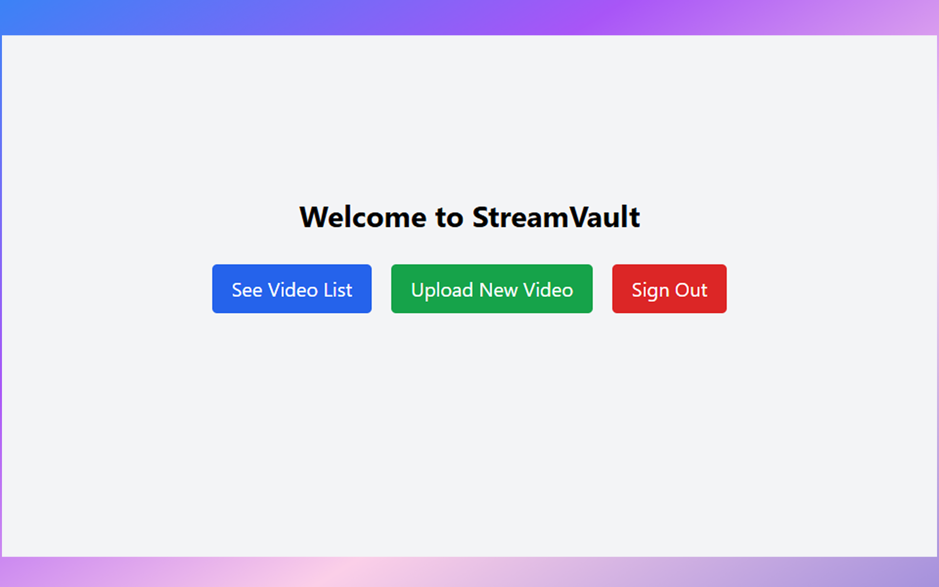 StreamVault - Video Uploading & Link Generation